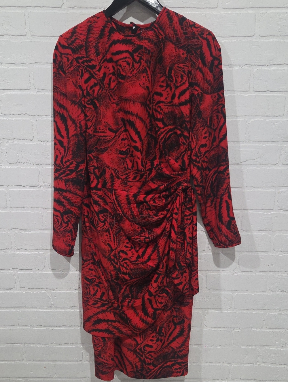Vintage 80's Flora Kung Silk Tiger Dress